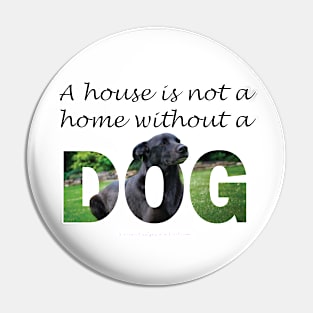 A house is not a home without a dog - black labrador oil painting word art Pin