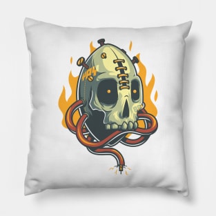 Skull Fire Pillow