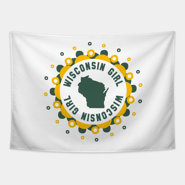 Wisconsin Girl Sunburst Tapestry by HomeGiftShop