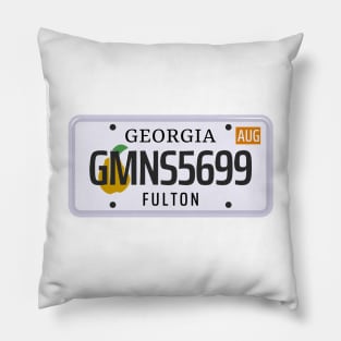 Georgia License Plate Pillow