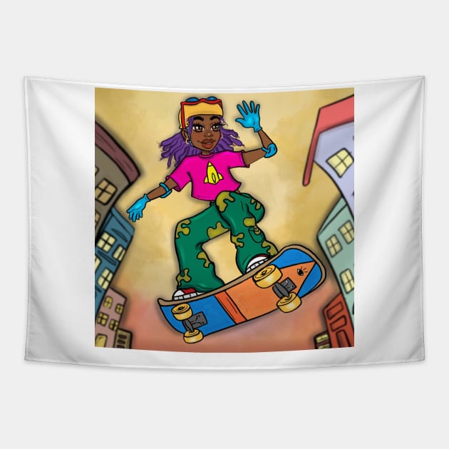 Reggie Rocket Tapestry by bananapeppersart