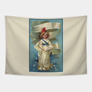 My Country 'Tis Of Thee Antique Patriotic Postcard Tapestry