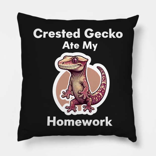 Crested Gecko Pillow by dinokate