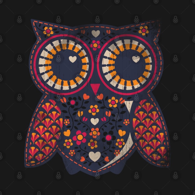 Vintage Ethnic Owl by Hmus