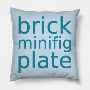 brick minifig plate Pillow