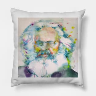 KARL MARX watercolor portrait .2 Pillow