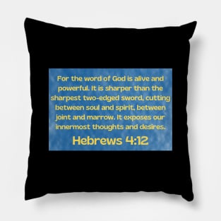 Bible Verse Hebrews 4:12 Pillow