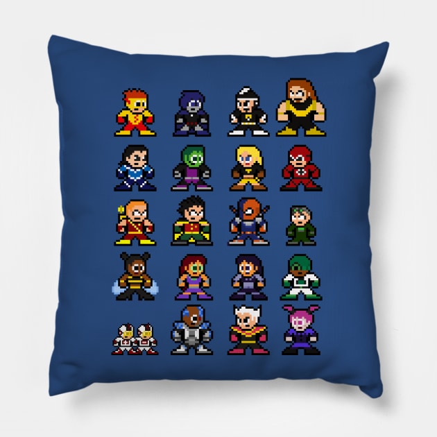 8-Bit Teenage Titans Pillow by 8-BitHero