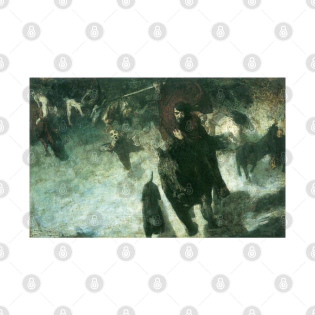 The Wild Hunt, 1899, Painting by Franz von Stuck by immortalpeaches