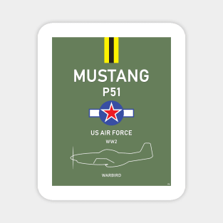 USAF P51 Mustang WW2 Warbird Fighter Air Force Magnet