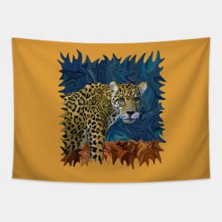 Leopard with the Sky in His Eyes Tapestry