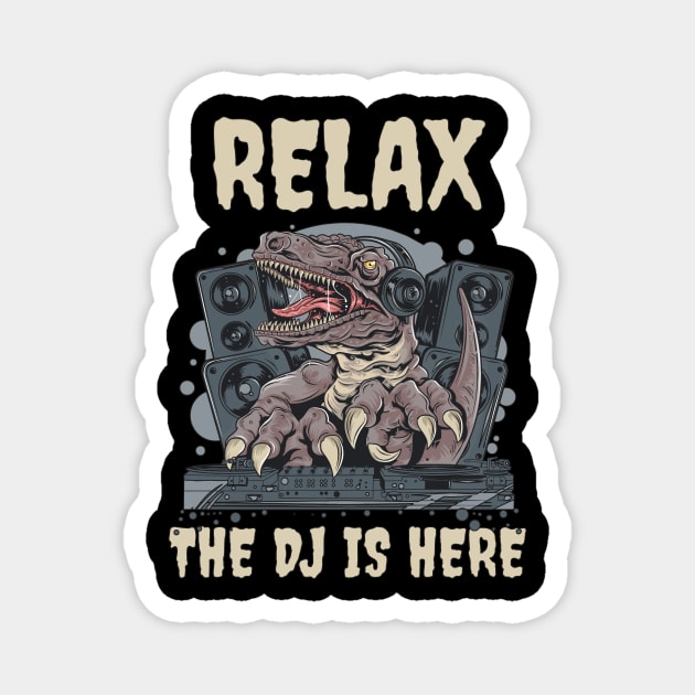 DJ T-Rex Magnet by ninarts