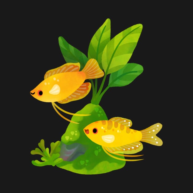 Freshwater fish and plants - Gourami by pikaole