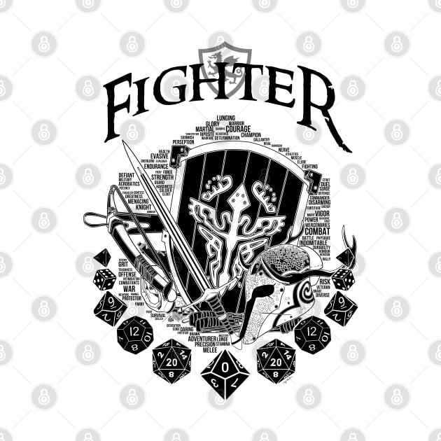 RPG Class Series: Fighter - Black Version by Milmino