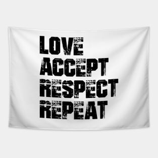 Dyslexia - Love accept respect repeat Tapestry