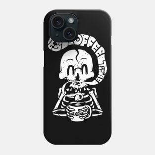 Skeleton Drinking Coffee Phone Case