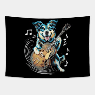 Guitar Dog Music Canine Jam Session Tapestry