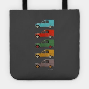 Five 2CV Fourgonnette's Tote