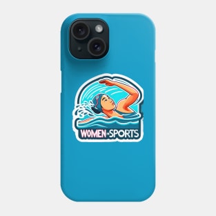 Aquatic Strength: Women in Sports Swimming Phone Case