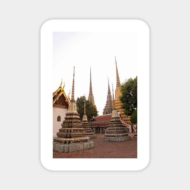 Stupa fifth group at Phra Chedi Rai in Wat Pho Magnet by kall3bu