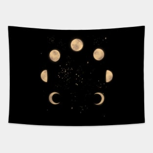 Moon Cycle Lunar Phases Astrology Design Tapestry