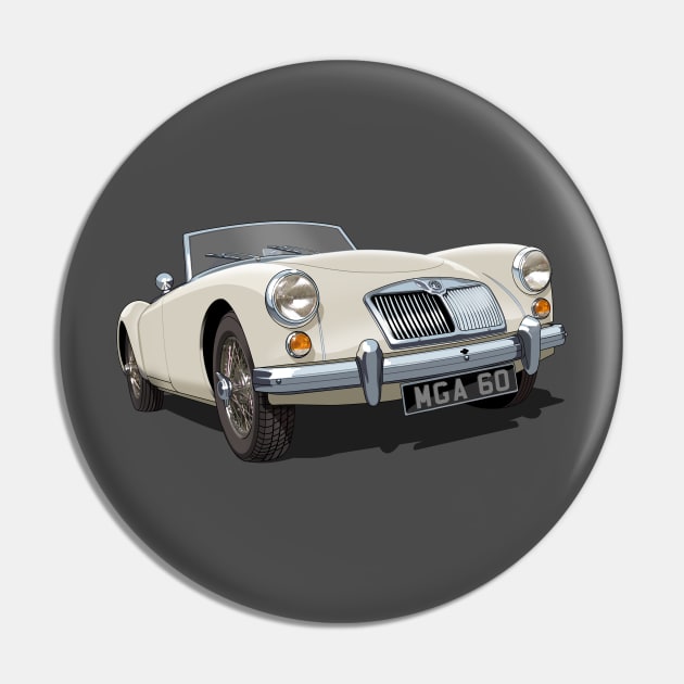 MGA in old english white Pin by candcretro