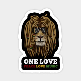 Rasta Lion, Peace Love Music, Jamaica Magnet