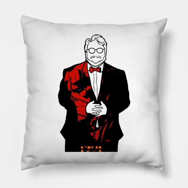 Guillermo Del Toro portrait (Hellboy) Pillow by Youre-So-Punny