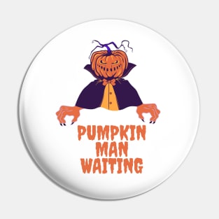 Pumpkin ghost waiting Pin