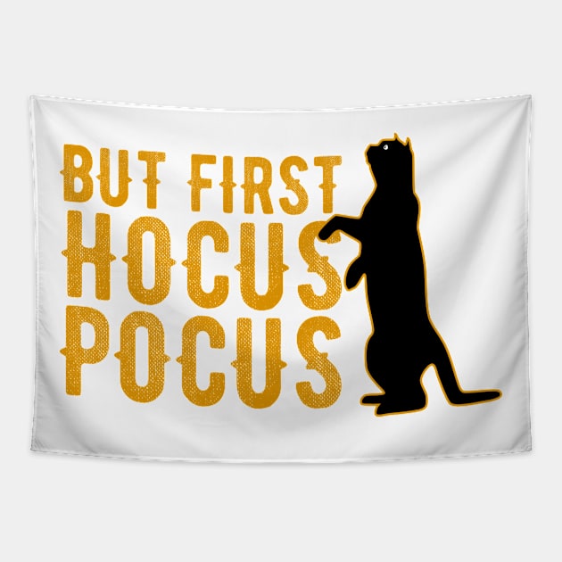 But First Hocus Pocus Black Cat Halloween Tapestry by heidiki.png