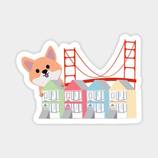 Corgi in SF Magnet