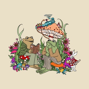 Frog and Toad Read Alice in Wonderland T-Shirt