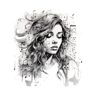 Whisper of Notes: An Artistic Illustration T-Shirt