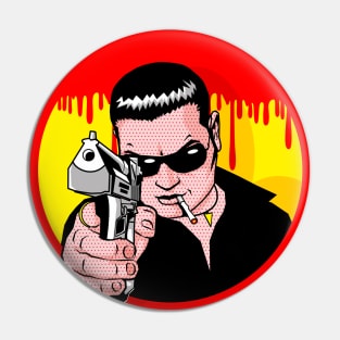 Comic Book Gunslinger Pin