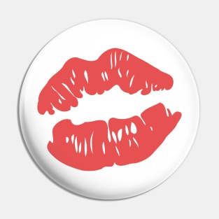 Red lips mark drawing Pin