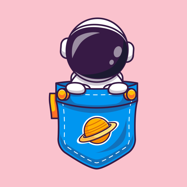 Cute Astronaut In Pocket Cartoon by Catalyst Labs