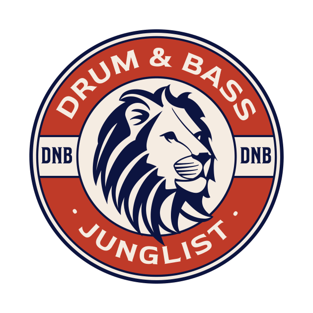 DRUM AND BASS  - Life Saver Lion (red) by DISCOTHREADZ 