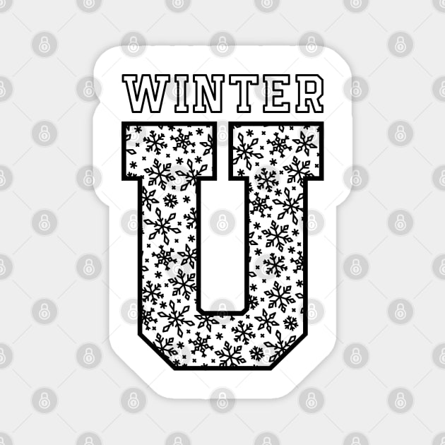 Winter University (Black) Magnet by comecuba67