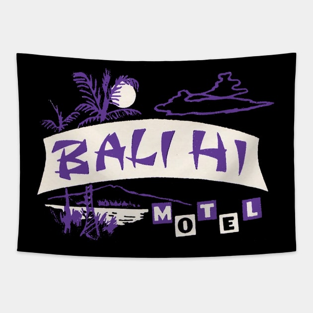 Bali Hi Motel Tapestry by MindsparkCreative