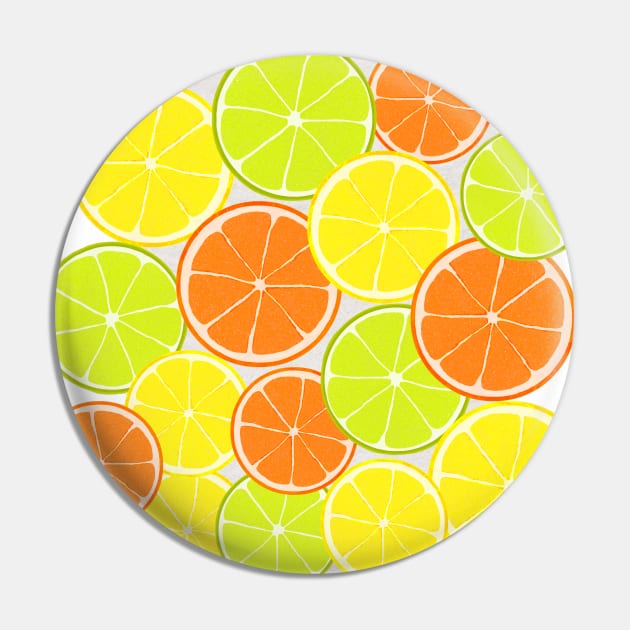 Citrus Slices - orange, lime, lemon Pin by MitaDreamDesign