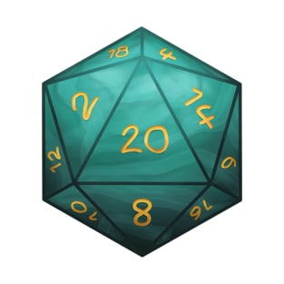 D20 Dice Aqua T-Shirt