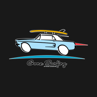 1967 Ford Mustang Hardtop Gone Surfing T-Shirt