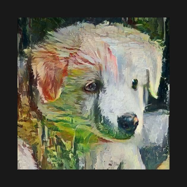 Cute puppy painting (pet, dog, pretty and hiking) by Thepurplepig