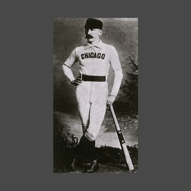 Vintage Sports Photo, Chicago Baseball Player by MasterpieceCafe