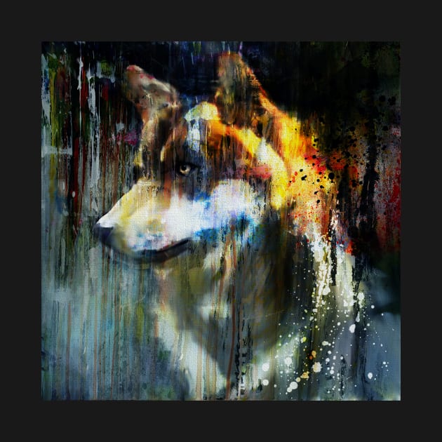 Abstract Wolf Portrait by Marian Voicu