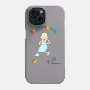 ERASERHEAD Lady in the Radiator Everything is Fine (color) Phone Case