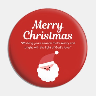 Merry Christmas Round Sticker 42 Pin