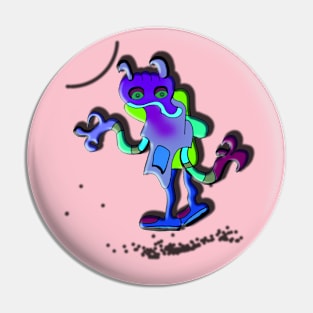 Glowing Alien Pin