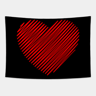 Heart shape valentines day love design Tapestry