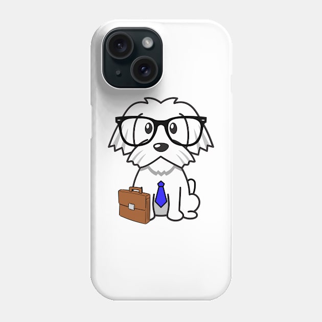 Cute white Dog is a colleague at work Phone Case by Pet Station